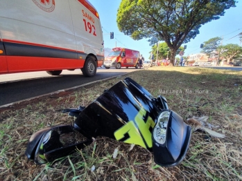 foto de Motociclista é arremessado por vários metros após grave acidente em Maringá