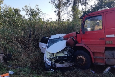 foto de Acidente com duas mortes na BR-376 próximo de Paranavaí