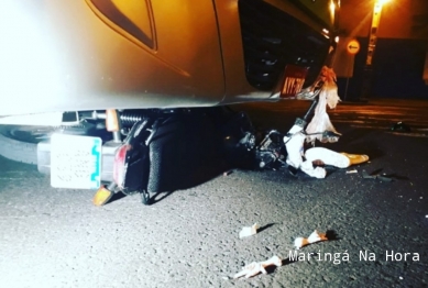 foto de Motociclista é socorrido em estado grave após colisão com ônibus em Maringá