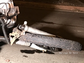 foto de Motorista invade pista contrária da Avenida Colombo, atropela casal que ocupavam uma motocicleta em Maringá