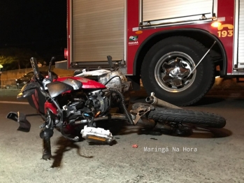 foto de Motorista invade pista contrária da Avenida Colombo, atropela casal que ocupavam uma motocicleta em Maringá