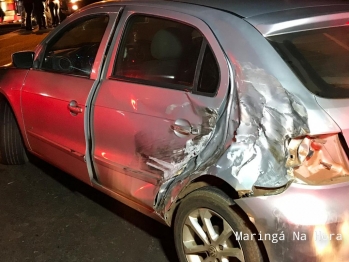 foto de Colisão frontal entre veículos deixa duas pessoas gravemente feridos no Contorno Sul de Maringá