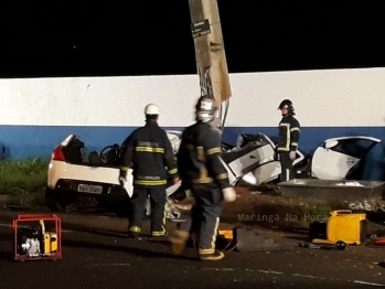 foto de Dois jovens morrem em acidente na Avenida Guedner, em Maringá