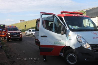 foto de Acidente entre carro e bitrem deixa motorista ferido entre Maringá e Paiçandu