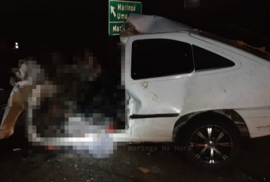 foto de Colisão frontal entre carro e ônibus deixa 3 mortos, em Marialva