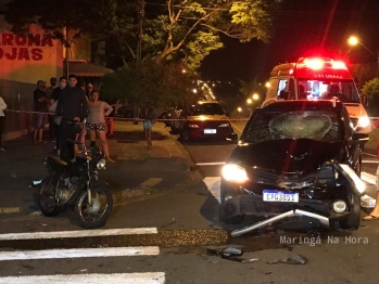 foto de Vídeo mostra momento em que motorista atropela casal que ocupava moto na cidade de Maringá