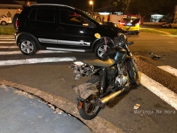 foto de Vídeo mostra momento em que motorista atropela casal que ocupava moto na cidade de Maringá