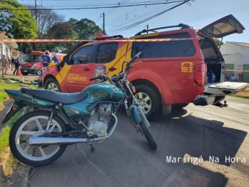 foto de Maringá; mulher em garupa de moto morre e motociclista fica ferido após acidente