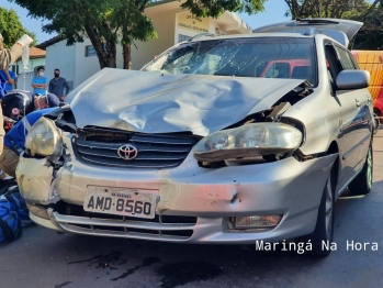 foto de Maringá; mulher em garupa de moto morre e motociclista fica ferido após acidente