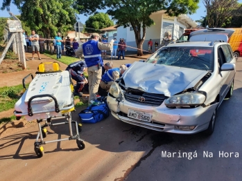 foto de Maringá; mulher em garupa de moto morre e motociclista fica ferido após acidente