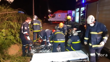 foto de Grave acidente no Contorno Sul em Maringá, mobiliza várias equipes de socorro