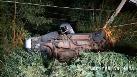 foto de Grave acidente no Contorno Sul em Maringá, mobiliza várias equipes de socorro