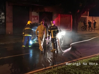 foto de Incêndio possivelmente criminoso destrói veículo em Maringá