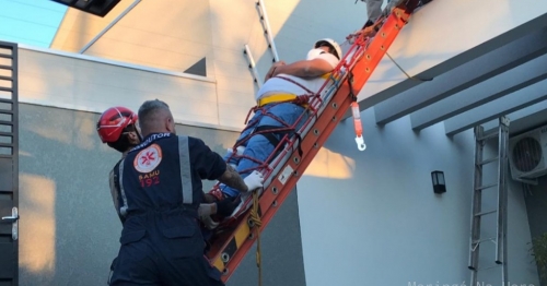 Acidente de trabalho mobiliza Corpo de Bombeiros e Samu em Maringá