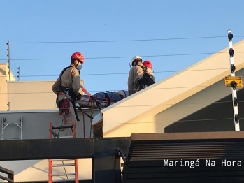 foto de Acidente de trabalho mobiliza Corpo de Bombeiros e Samu em Maringá