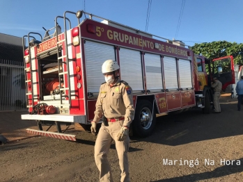 foto de Acidente de trabalho mobiliza Corpo de Bombeiros e Samu em Maringá