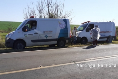 foto de Acidente entre carreta e moto, mata motociclista na PR-317