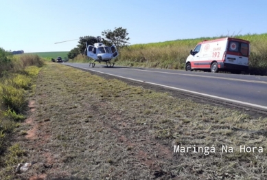 foto de Acidente entre carreta e moto, mata motociclista na PR-317