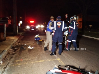 foto de Motociclista é intubado ao sofrer acidente gravíssimo em Maringá