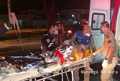 foto de Homem sofre traumatismo craniano grave ao ser atropelado em Maringá