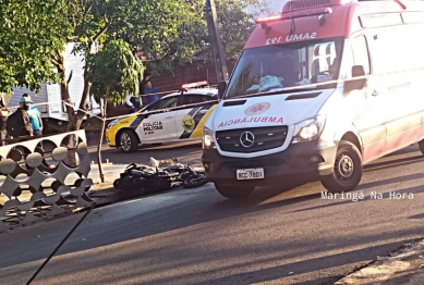 foto de Morre jovem que sofreu queimaduras após moto explodir ao bater na traseira de caminhão, em Maringá