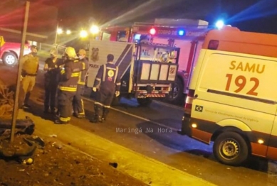 foto de Colisão entre moto e dois carros deixa 1 morto e 5 feridos no Contorno Sul em Maringá