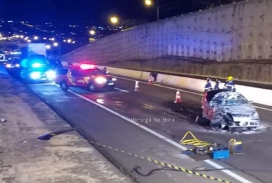 foto de Colisão traseira entre carro e carreta mata motorista de 46 anos em Maringá