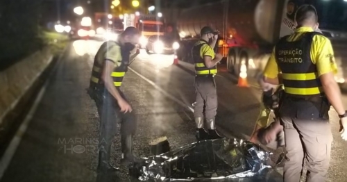 Pedestre morre após ser atropelado por moto no Contorno Sul, em Maringá