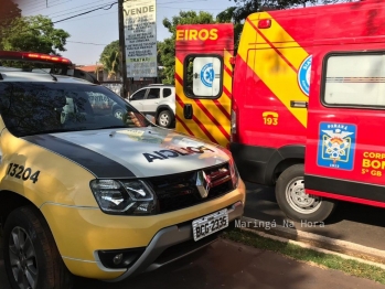 foto de Motorista com sinais de embriaguez atropela ciclista e colide contra carro estacionado em Maringá