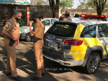 foto de Motorista com sinais de embriaguez atropela ciclista e colide contra carro estacionado em Maringá