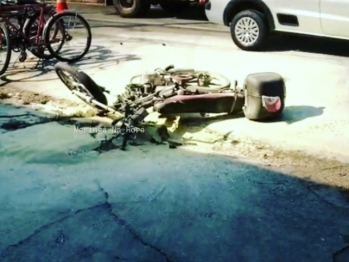 foto de Motociclista sofre queimaduras graves após moto explodir e pegar fogo em Maringá 