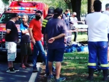 foto de Motociclista sofre queimaduras graves após moto explodir e pegar fogo em Maringá 