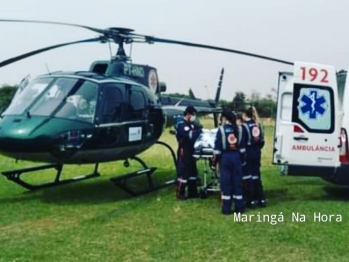 foto de Mulher tem perna amputada após acidente com colheitadeira na região de Maringá