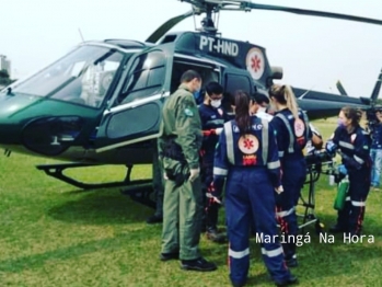 foto de Mulher tem perna amputada após acidente com colheitadeira na região de Maringá