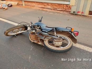 foto de Condutor de motocicleta sofre traumatismo craniano ao colidir com carreta na rodovia PR-323