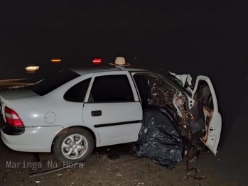 foto de Identificado: casal tem morte instantânea ao colidir carro contra bitrem, na PR-444 em Mandaguari