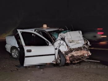 foto de Identificado: casal tem morte instantânea ao colidir carro contra bitrem, na PR-444 em Mandaguari