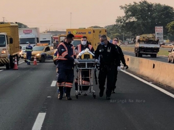 foto de Motociclista é socorrida em estado grave após pneu de moto estourar na rodovia BR-376