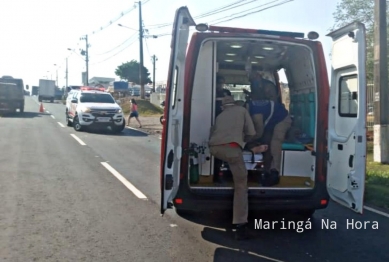 foto de Motociclista é intubado após grave acidente no Contorno Sul, em Maringá