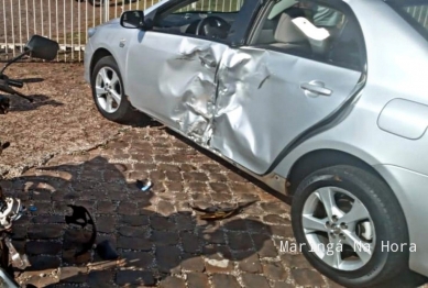 foto de Motociclista é intubado após grave acidente no Contorno Sul, em Maringá