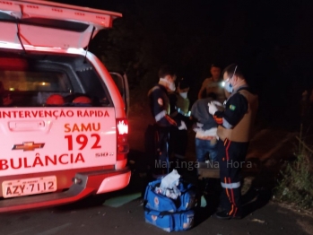 foto de Jovem é baleado com dois tiros em frente de uma residência na cidade de Mandaguaçu