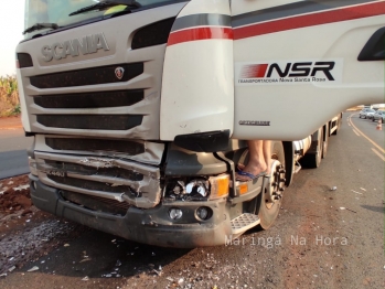 foto de Motorista fica ferido após colisão frontal contra carreta na PR-323 entre Água Boa e Doutor Camargo