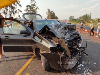 foto de Motorista fica ferido após colisão frontal contra carreta na PR-323 entre Água Boa e Doutor Camargo