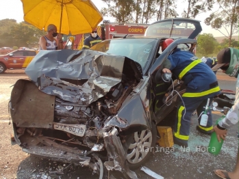 foto de Motorista fica ferido após colisão frontal contra carreta na PR-323 entre Água Boa e Doutor Camargo