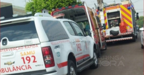 Trabalhador sofre queda de aproximadamente 7 metros é socorrido inconsciente, em Paiçandu