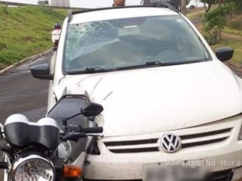 foto de Motociclista é socorrido inconsciente após acidente no Contorno Norte em Maringá 