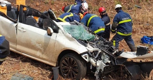 Motorista é socorrido inconsciente após acidente em estrada rural de Maringá