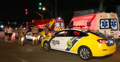 Jovem é atropelado por caminhão no Contorno Sul, em Maringá 