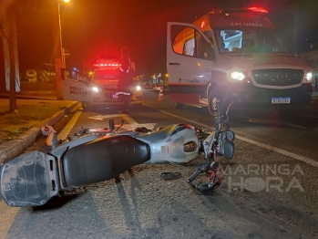 foto de Motociclista de 72 anos sofre ferimentos graves ao ser atingido por carro, em Maringá