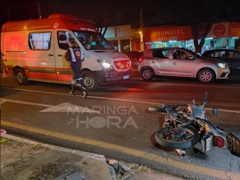 foto de Motociclista de 72 anos sofre ferimentos graves ao ser atingido por carro, em Maringá